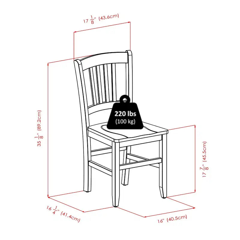 Shaye Dining Table with Slat-back Chairs