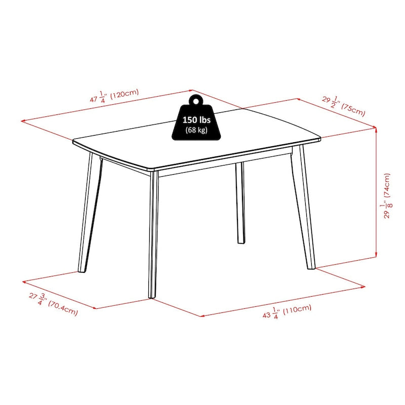Shaye Dining Table with Slat-back Chairs