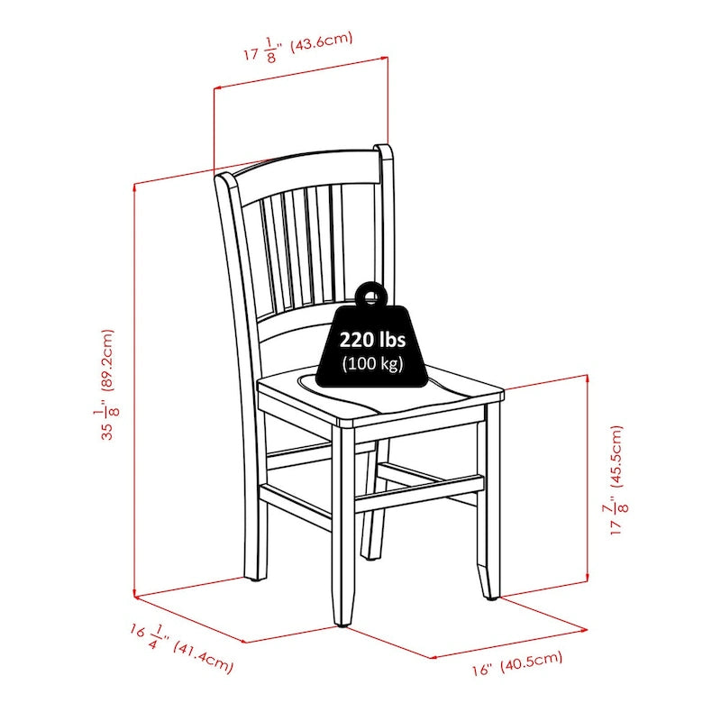 Shaye Dining Table with Slat-back Chairs