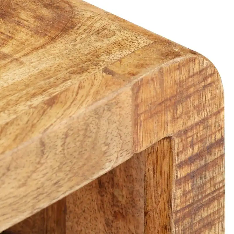 vidaXL Cabinet Nightstand Side End Table with Solid Wood Legs for Bedroom - 11.8 x 11.8 x 16.1
