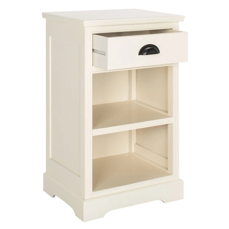 SAFAVIEH Clemie Grey Storage Side Table - 17.7 x 13.8 x 29.9 - 18Wx14Dx30H