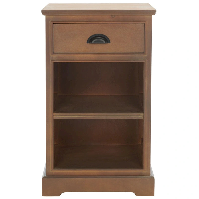 SAFAVIEH Clemie Grey Storage Side Table - 17.7 x 13.8 x 29.9 - 18Wx14Dx30H