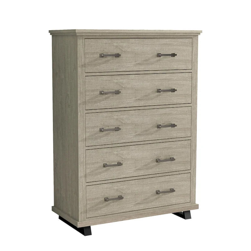 Farmhouse 4-Piece Bedroom Set - 2 Nightstand, 1 Chest and 1 Dresser