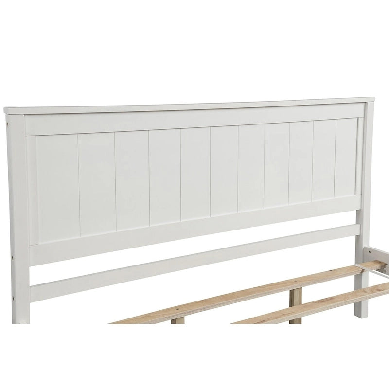 Platform Bed Frame with Headboard Wood Slat Support