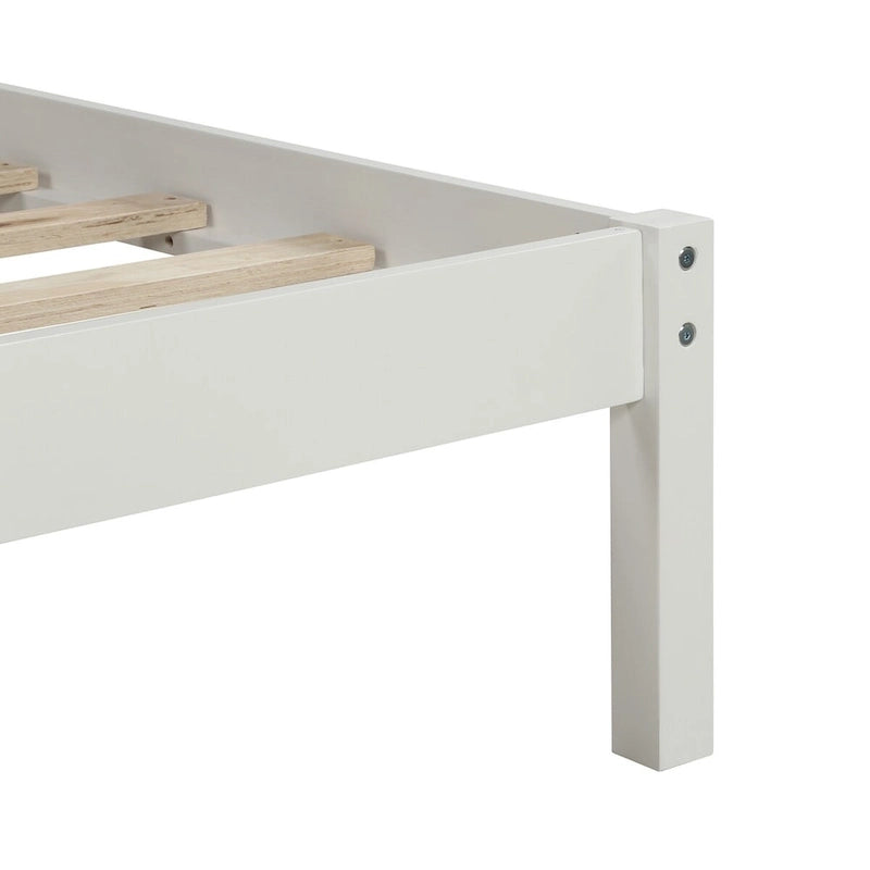Platform Bed Frame with Headboard Wood Slat Support