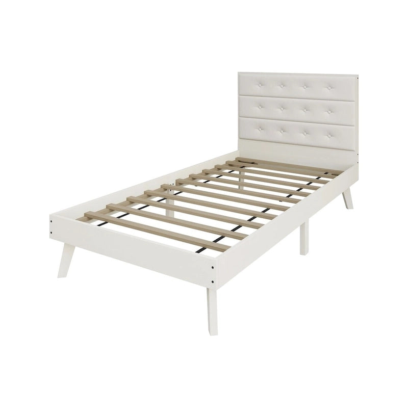 CraftPorch Mid-Century Wooden Platform Bed