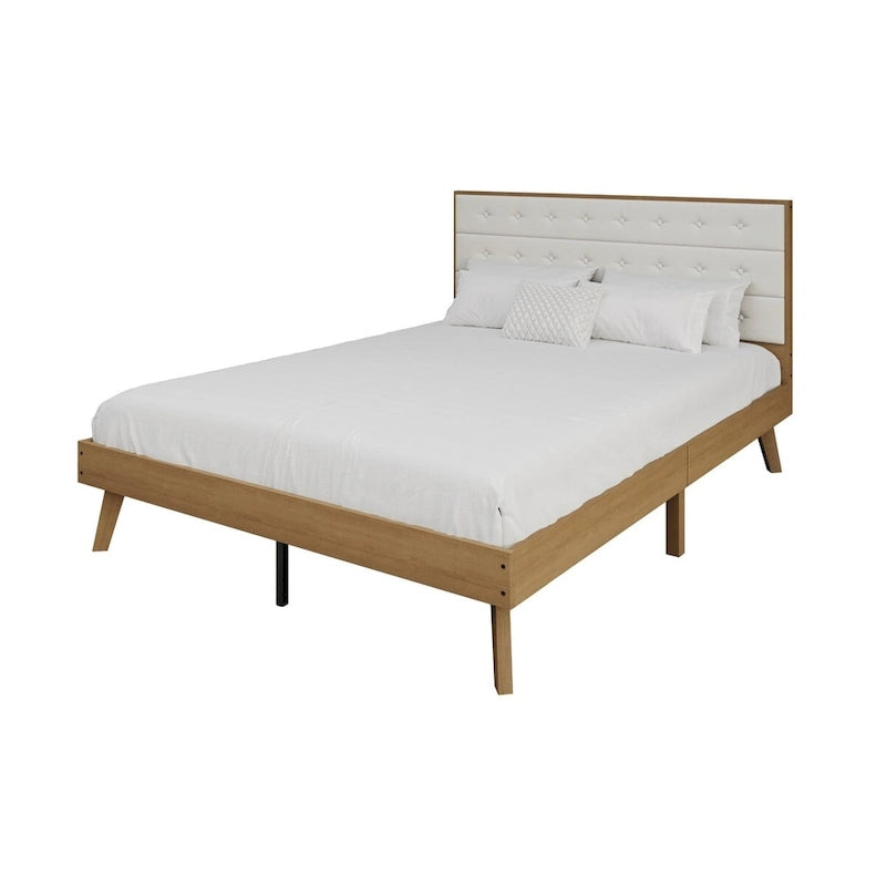 CraftPorch Mid-Century Wooden Platform Bed