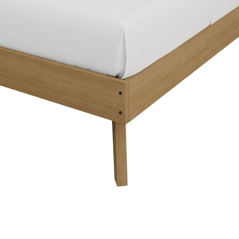 CraftPorch Mid-Century Wooden Platform Bed