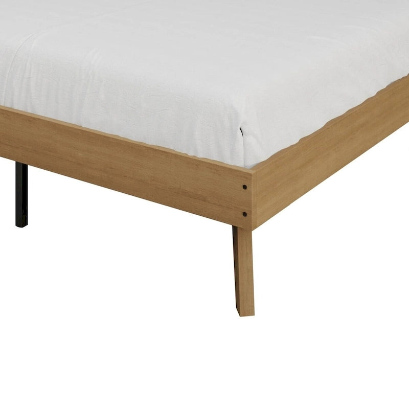 CraftPorch Mid-Century Wooden Platform Bed