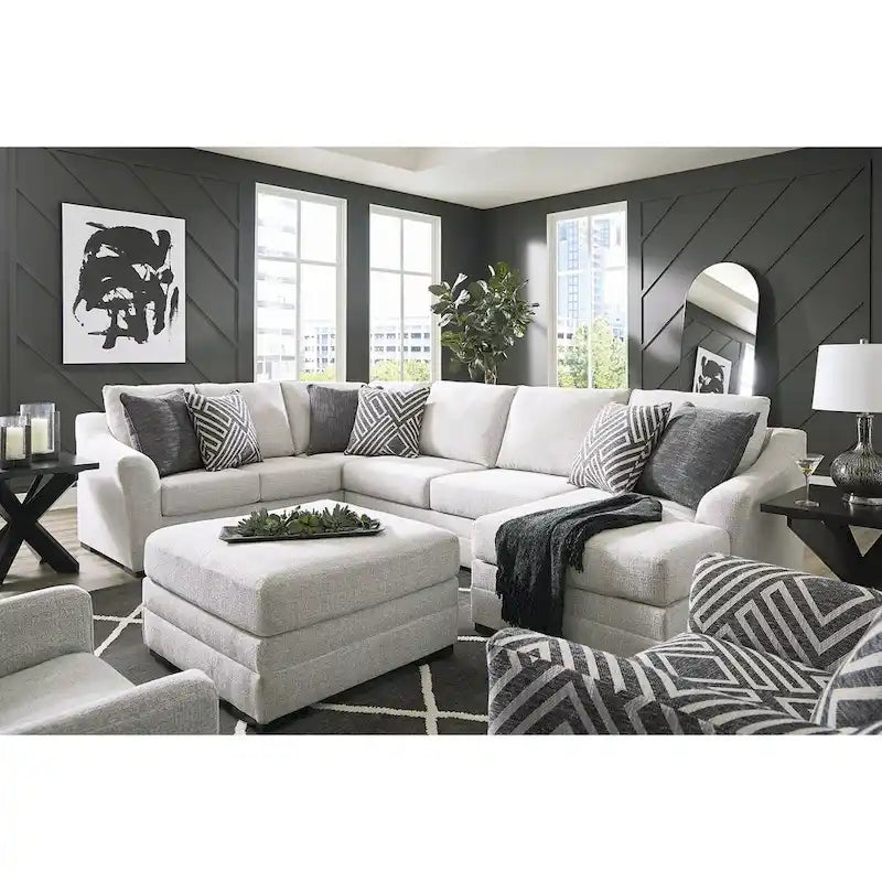 Signature Design by Ashley Koralynn Off White Oversized Accent Ottoman