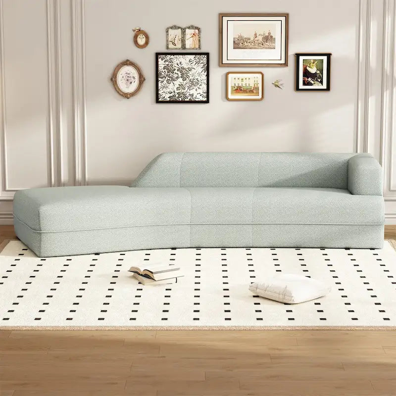 Curved Chaise Lounge Modern Indoor Sofa