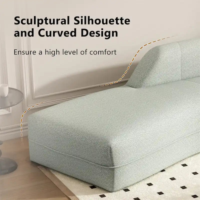Curved Chaise Lounge Modern Indoor Sofa