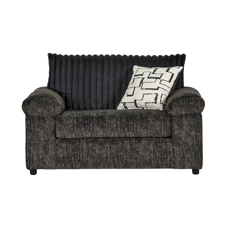 Roundhill Furniture Nason Wide Wale Corduroy Sectional Sofa Chaise with Armchair