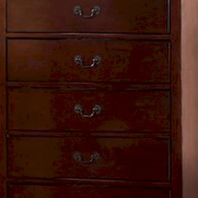 Decorously Functional Pine Wood, Plywood & Birch Veneer Chest, Cherry