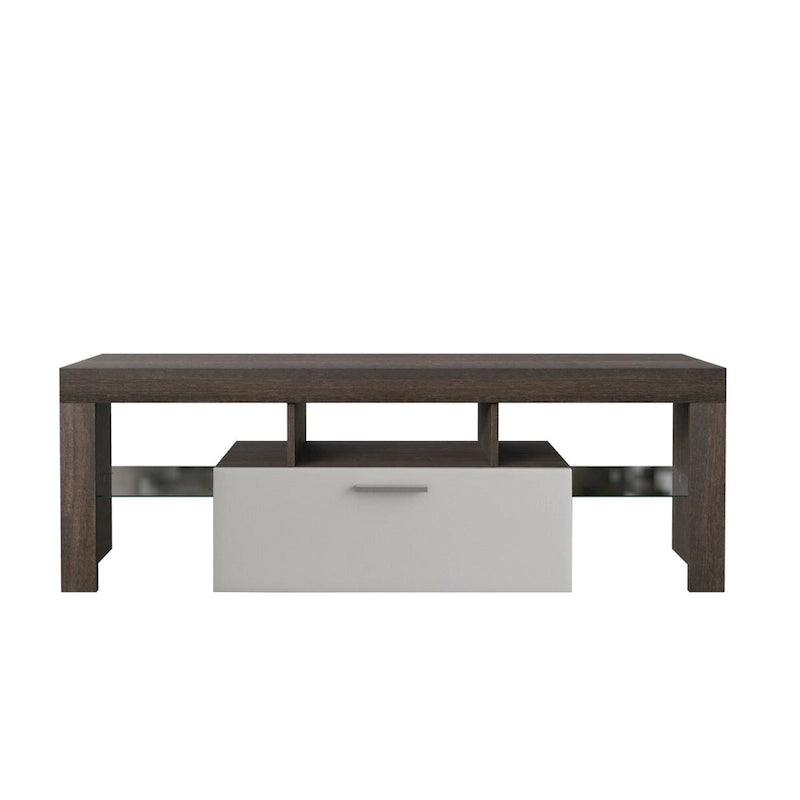 Morden 51-inch TV Stand for TVs up to 55-in with LED Color Changing Lights