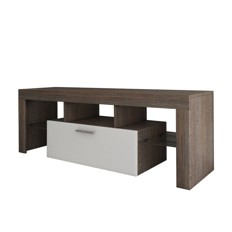 Morden 51-inch TV Stand for TVs up to 55-in with LED Color Changing Lights