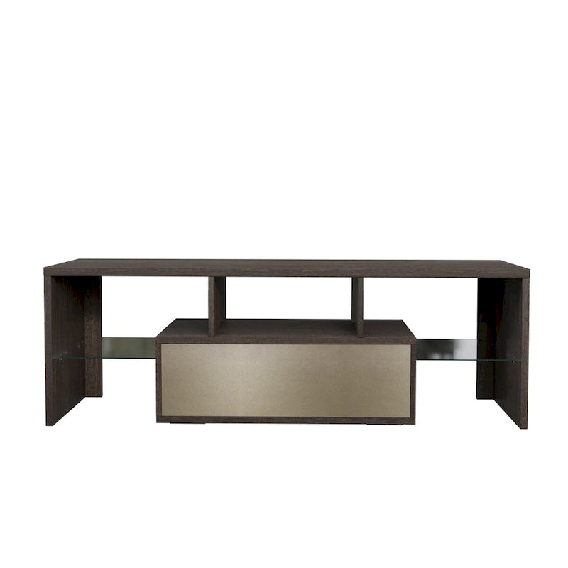 Morden 51-inch TV Stand for TVs up to 55-in with LED Color Changing Lights
