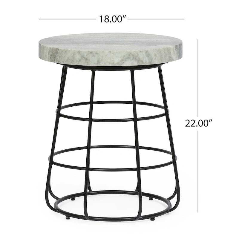 Thick Marble Side Table