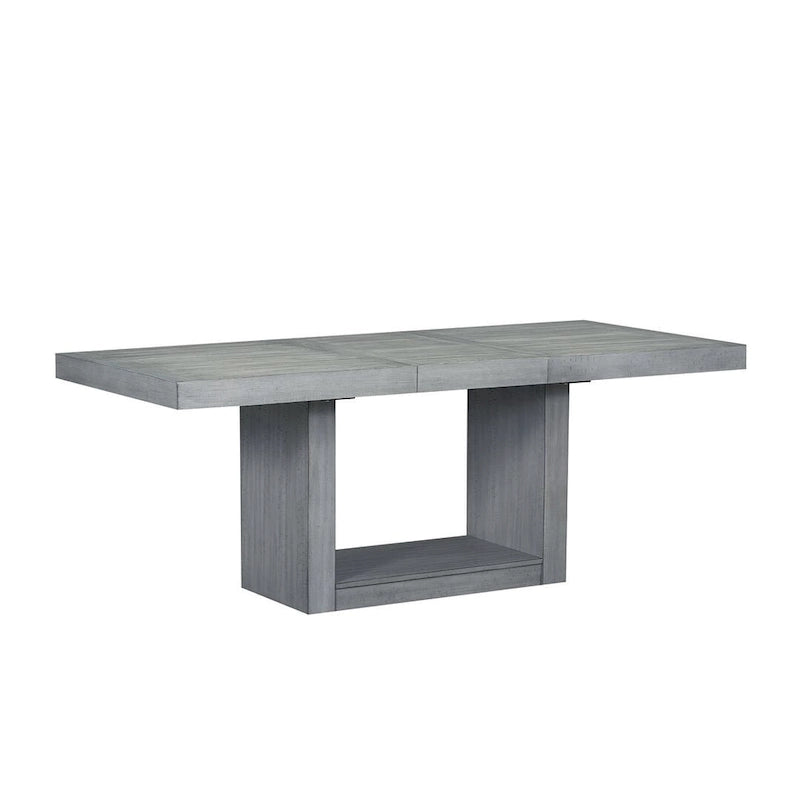 Contemporary 6-Piece Extendable Wood Dining Table Set Kitchen Table Set with Upholstered Bench and 4 Dining Chairs