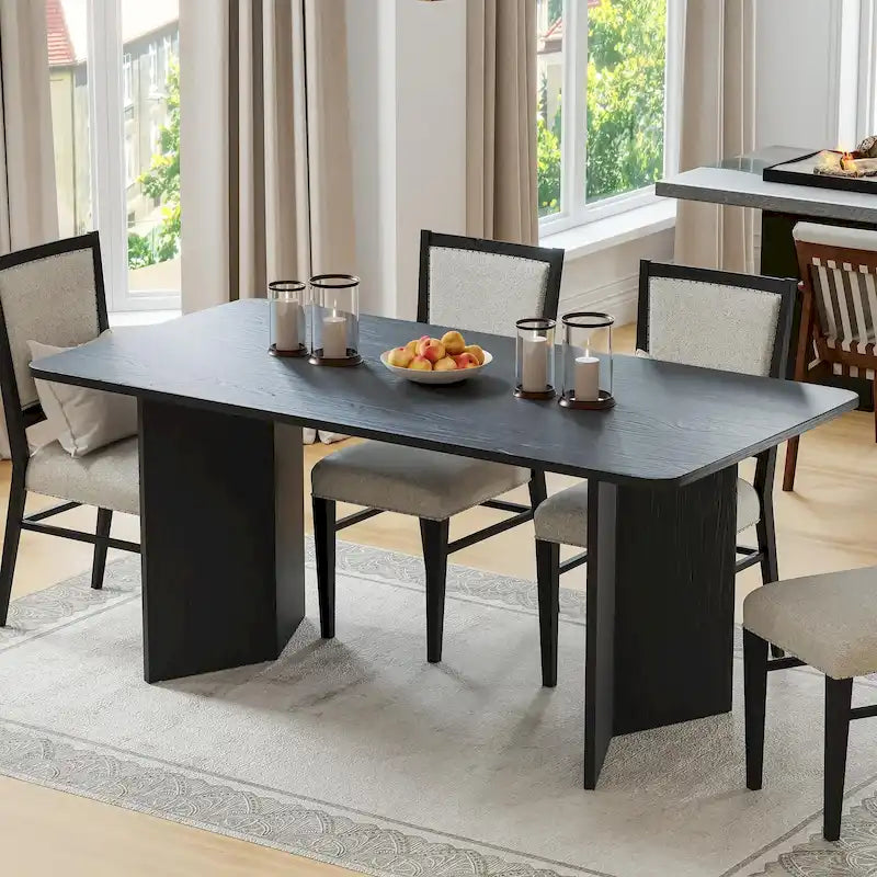 Solid Wood Square Dining Table for 6-8 People Nordic style