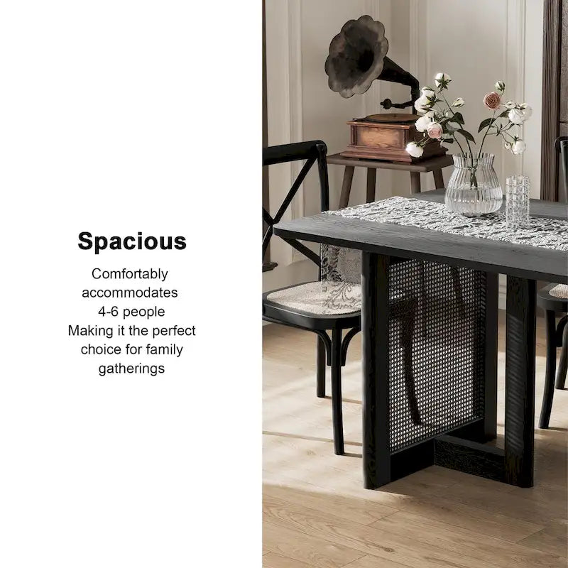 Solid Wood Square Dining Table for 6-8 People Nordic style