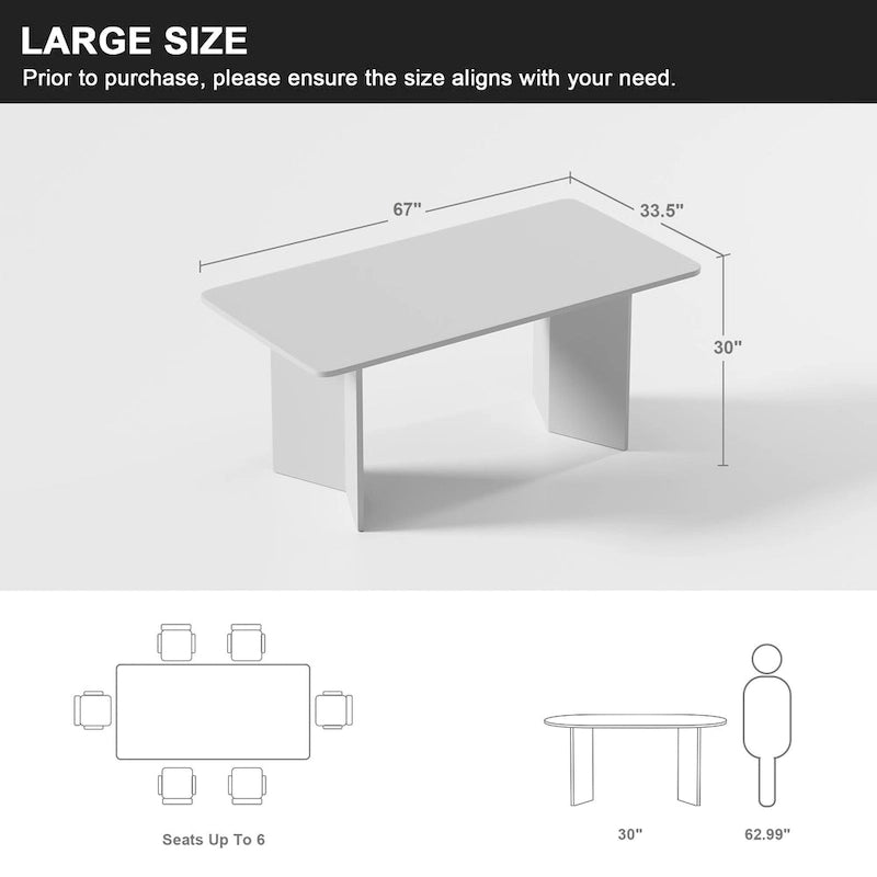 Solid Wood Square Dining Table for 6-8 People Nordic style