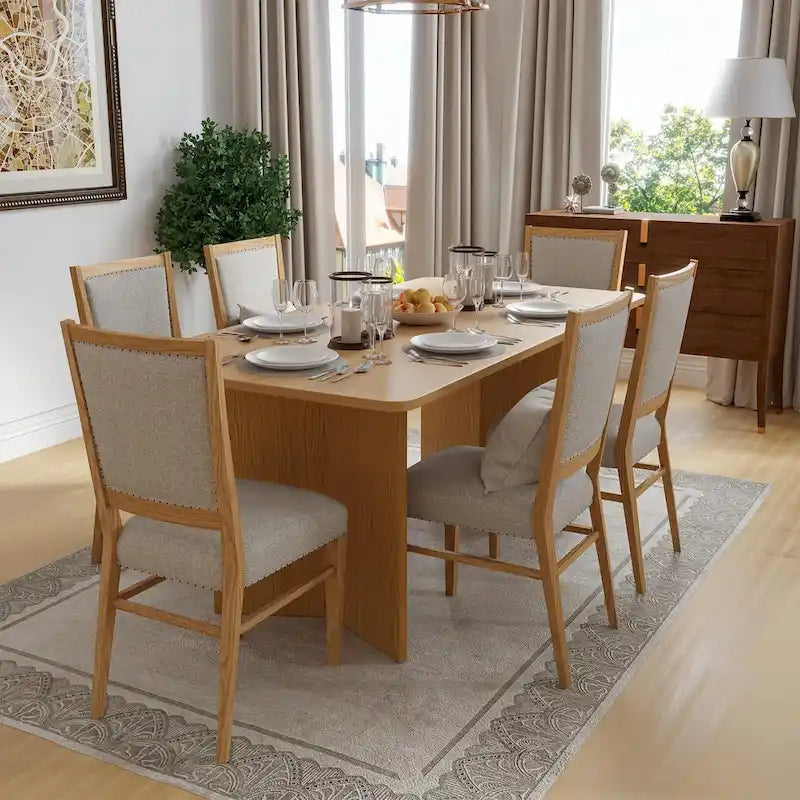Solid Wood Square Dining Table for 6-8 People Nordic style