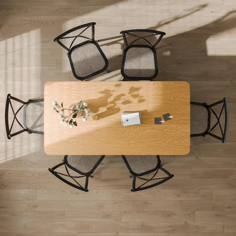 Solid Wood Square Dining Table for 6-8 People Nordic style