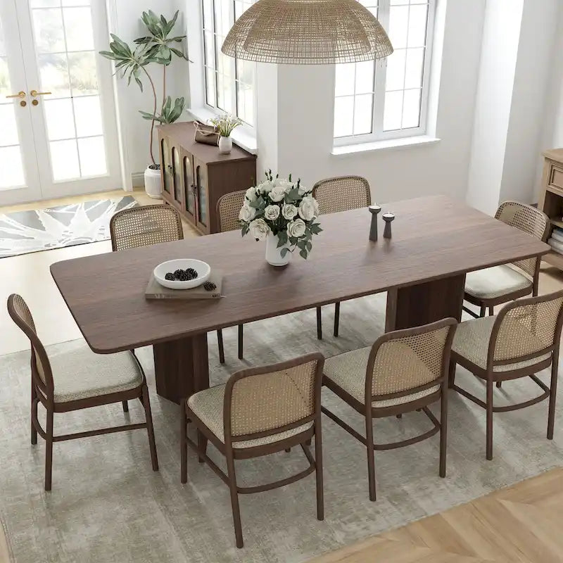 Solid Wood Square Dining Table for 6-8 People Nordic style
