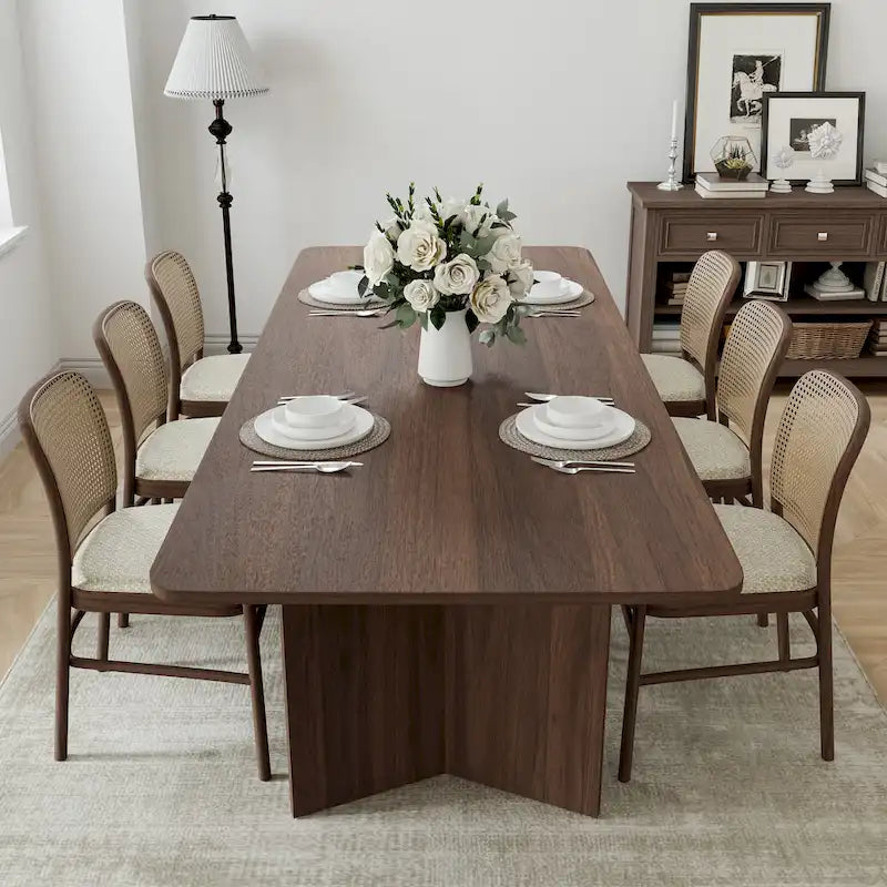Solid Wood Square Dining Table for 6-8 People Nordic style