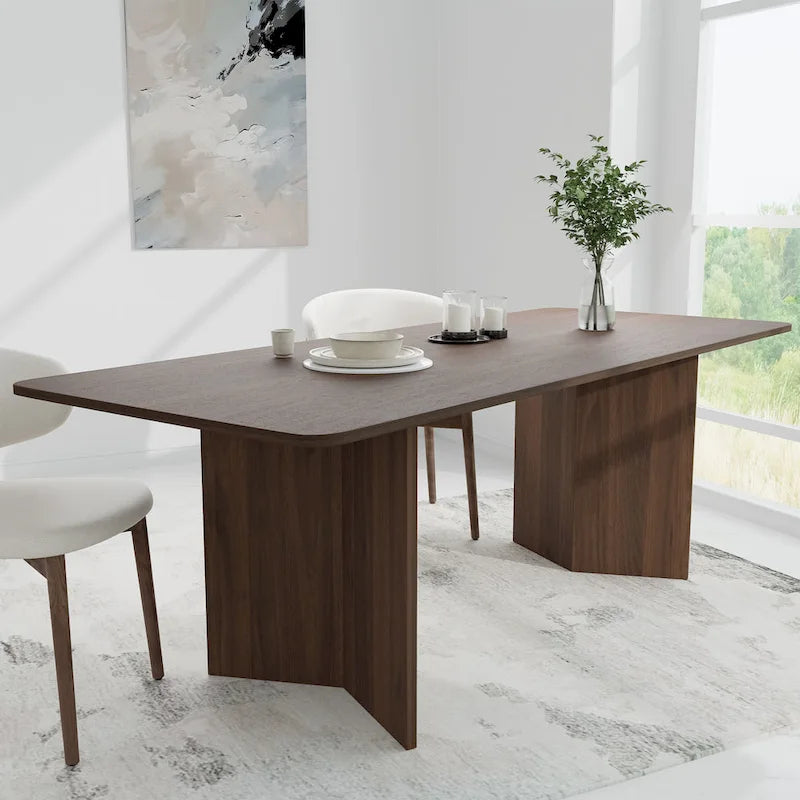Solid Wood Square Dining Table for 6-8 People Nordic style