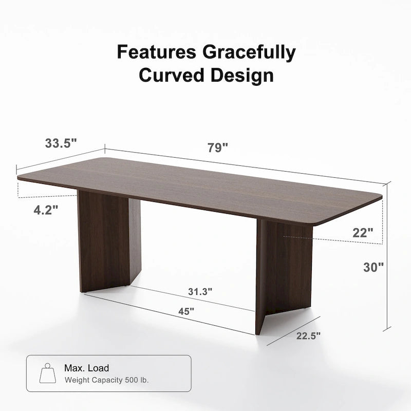Solid Wood Square Dining Table for 6-8 People Nordic style