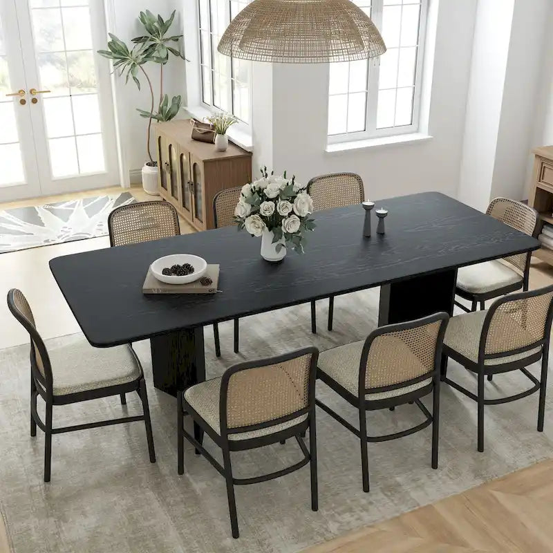 Solid Wood Square Dining Table for 6-8 People Nordic style