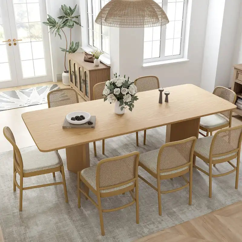 Solid Wood Square Dining Table for 6-8 People Nordic style