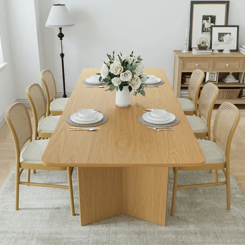 Solid Wood Square Dining Table for 6-8 People Nordic style