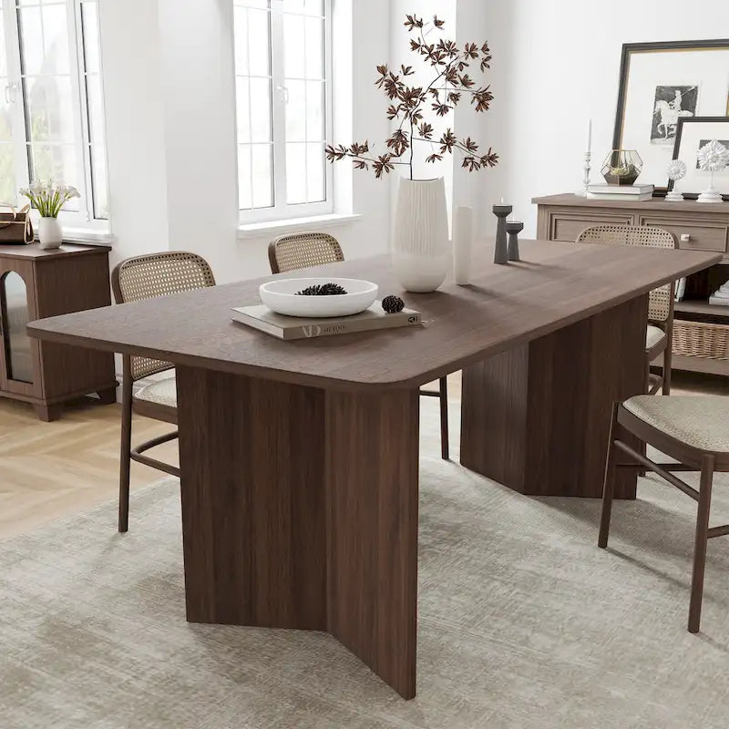 Solid Wood Square Dining Table for 6-8 People Nordic style
