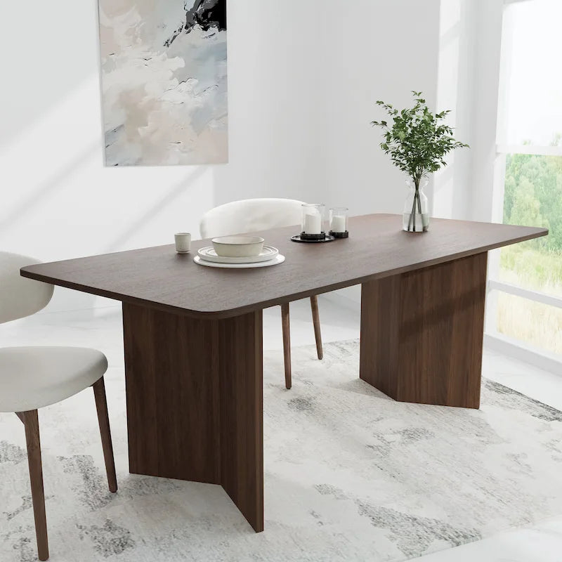 Solid Wood Square Dining Table for 6-8 People Nordic style