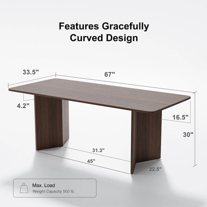Solid Wood Square Dining Table for 6-8 People Nordic style