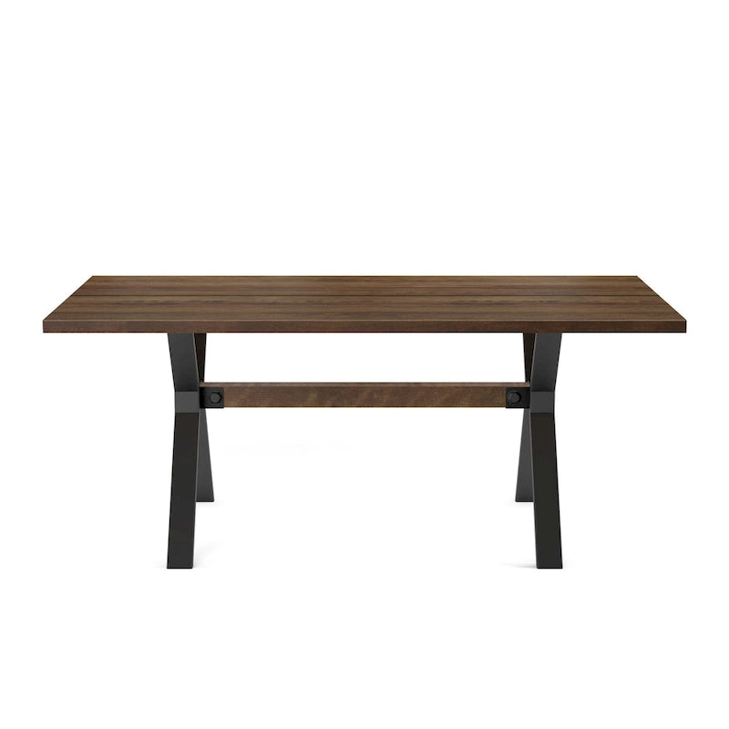 Amisco Leonie Wood Table and Snyder Chairs 7-Pieces Dining Set