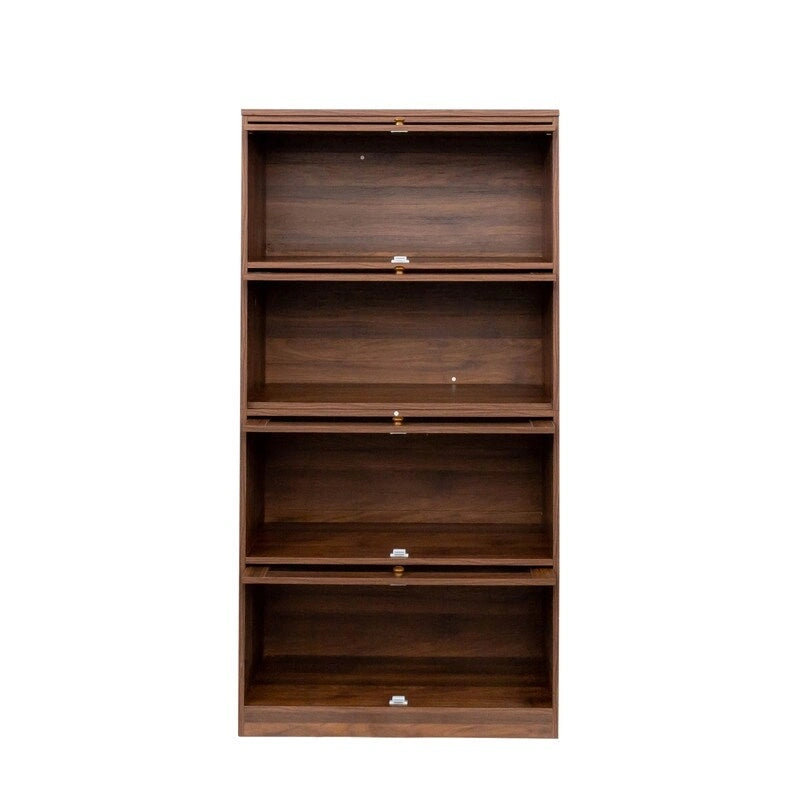 Modern Glass Doors Office Storage Cabinet Dustproof Bookshelf