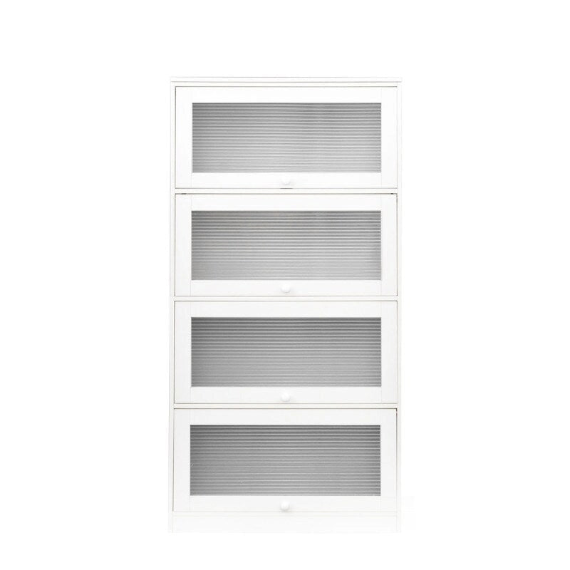 Modern Glass Doors Office Storage Cabinet Dustproof Bookshelf