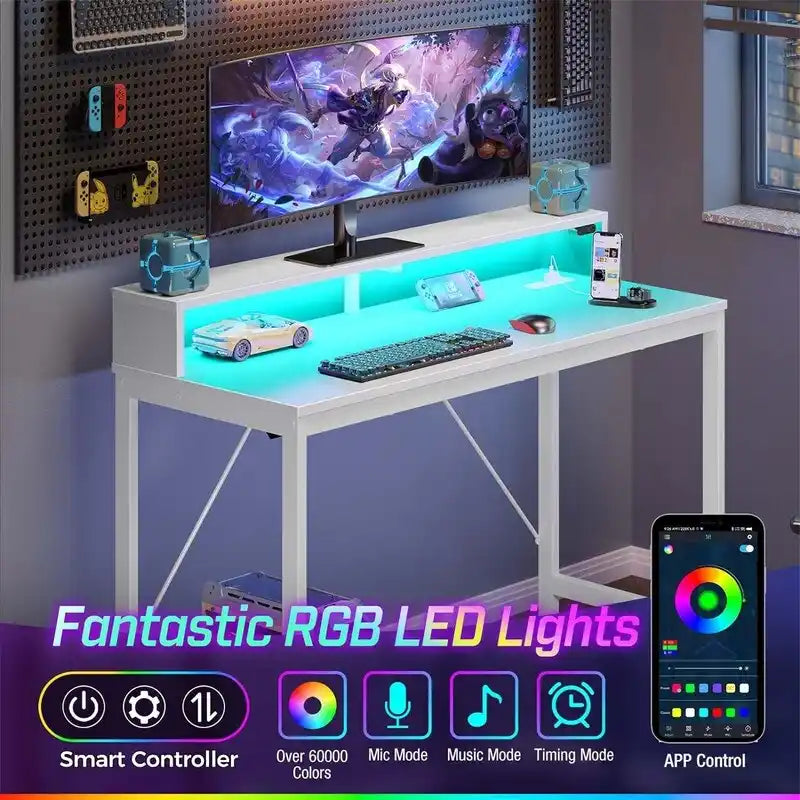 Computer Desk 39 inch with LED Lights
