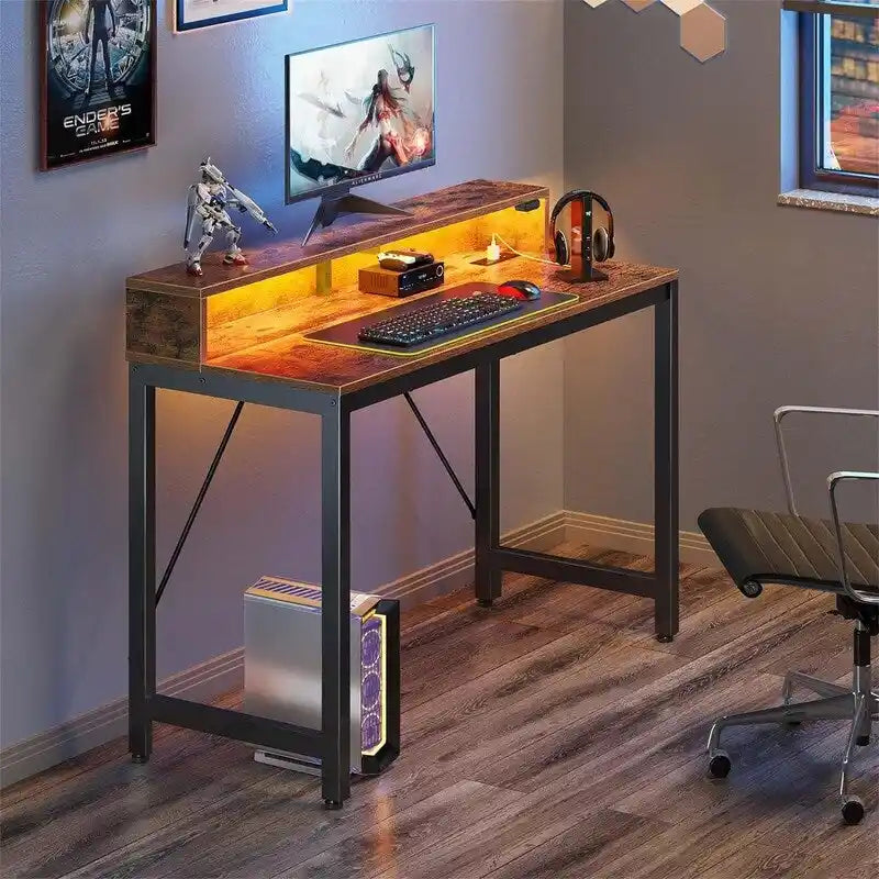 Computer Desk 39 inch with LED Lights