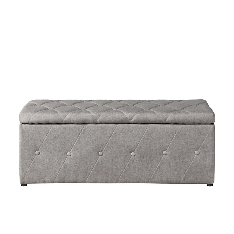 Rectangular Storage Ottoman Short velvet with 2 Set Ottomans