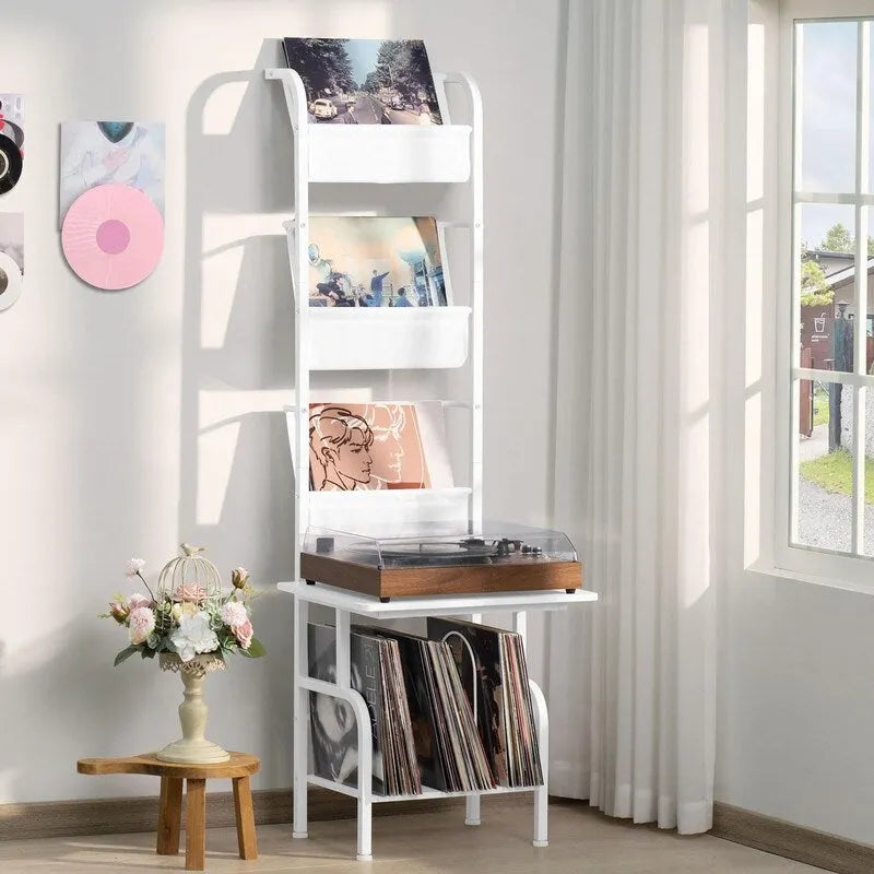 Tall Record Player Stand - 19.68 x 15.35 x 56.69 inches