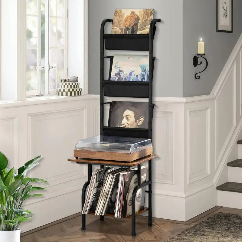Tall Record Player Stand - 19.68 x 15.35 x 56.69 inches