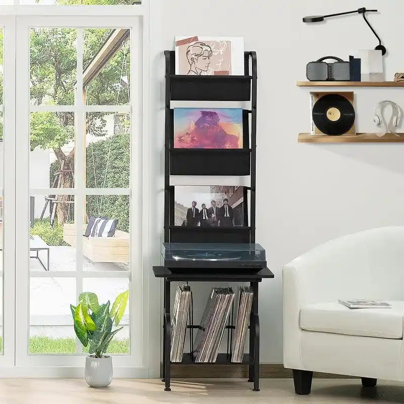 Tall Record Player Stand - 19.68 x 15.35 x 56.69 inches