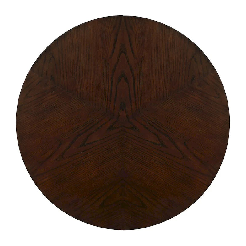 Mid Century Farmhouse 32inch Wood Round Coffee Table for Living Room