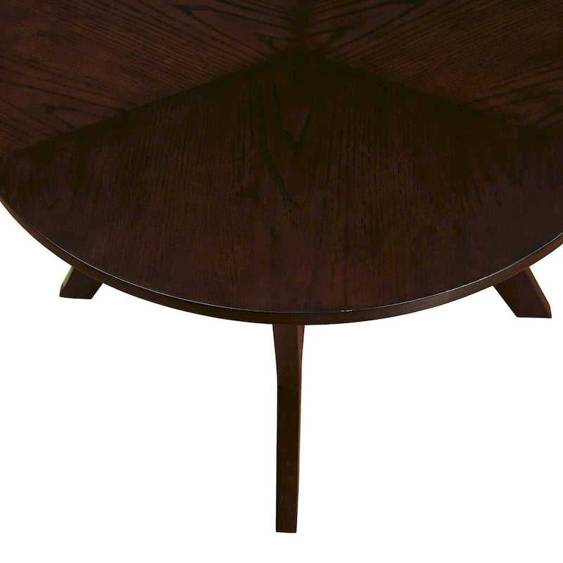 Mid Century Farmhouse 32inch Wood Round Coffee Table for Living Room