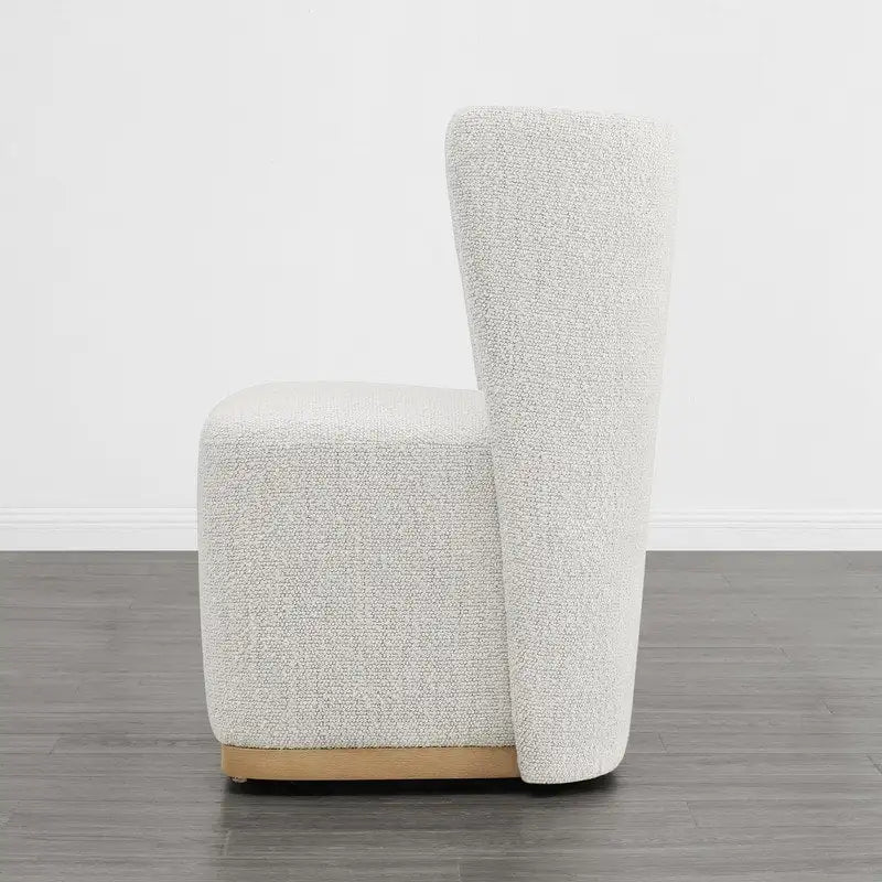 Brian Modern Dining Chairs with Casters&Wood Base Set of 2